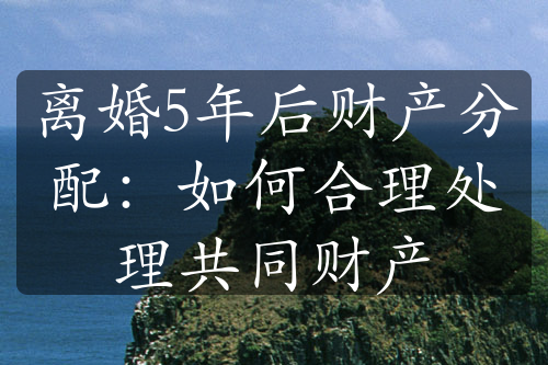 离婚5年后财产分配：如何合理处理共同财产