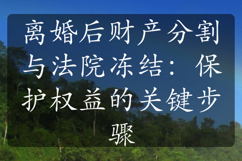 离婚后财产分割与法院冻结：保护权益的关键步骤