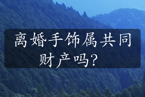 离婚手饰属共同财产吗？