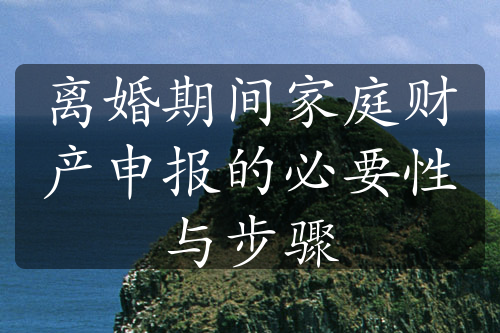 离婚期间家庭财产申报的必要性与步骤