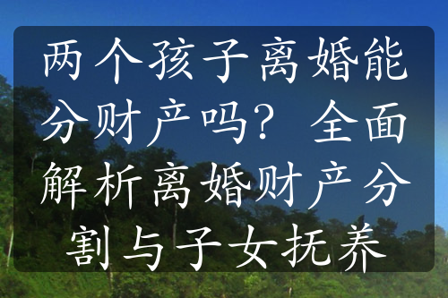 两个孩子离婚能分财产吗？全面解析离婚财产分割与子女抚养