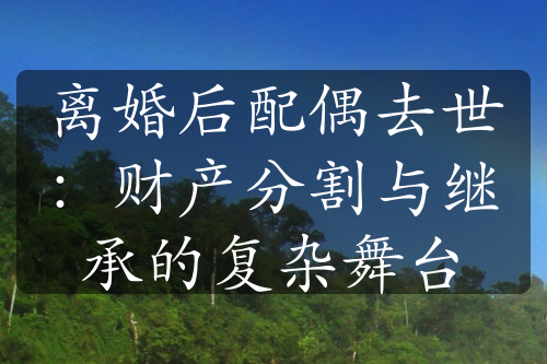 离婚后配偶去世：财产分割与继承的复杂舞台