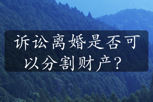 诉讼离婚是否可以分割财产？