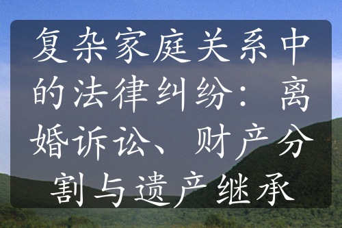 复杂家庭关系中的法律纠纷：离婚诉讼、财产分割与遗产继承