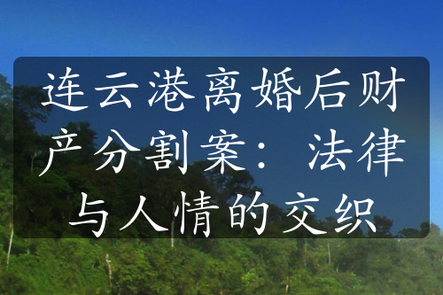 连云港离婚后财产分割案：法律与人情的交织