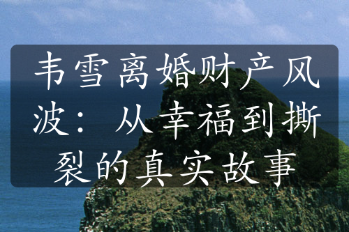 韦雪离婚财产风波：从幸福到撕裂的真实故事