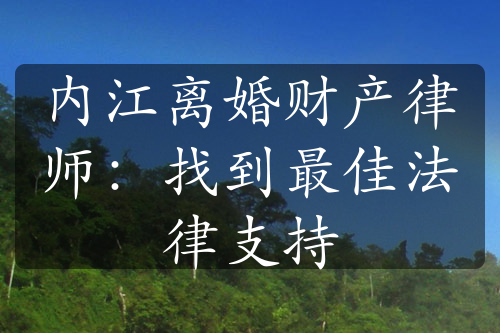 内江离婚财产律师：找到最佳法律支持