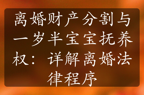 离婚财产分割与一岁半宝宝抚养权：详解离婚法律程序