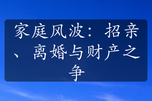 家庭风波：招亲、离婚与财产之争